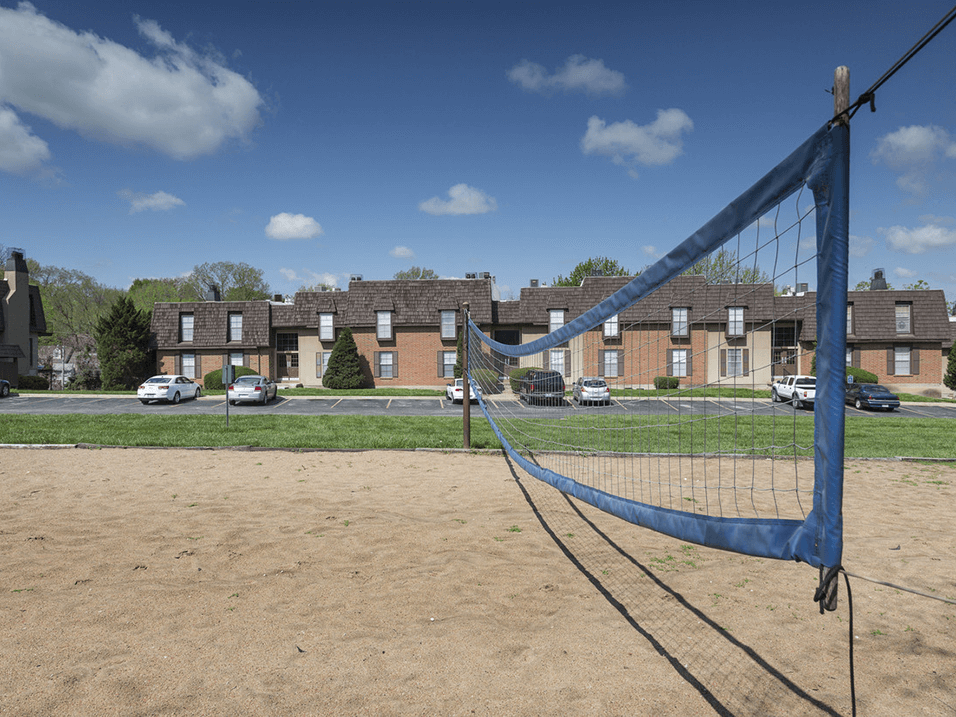sand volleyball at apartment complex