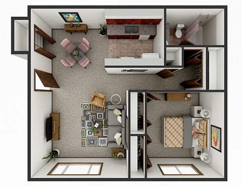 1 bedroom apartment floor plan