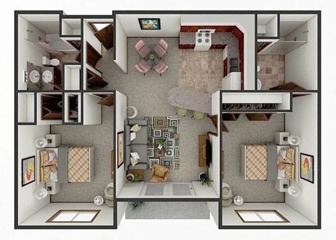 2 bedroom apartment floor plan