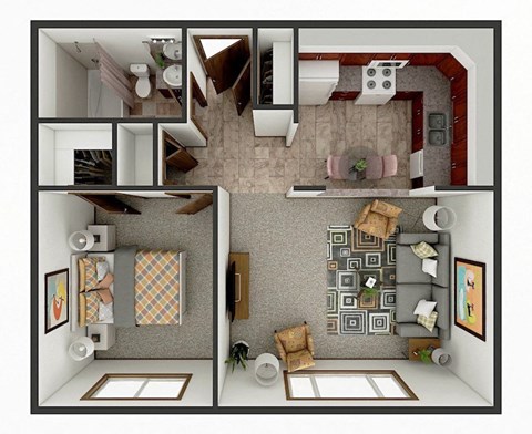 1 bedroom apartment floor plan