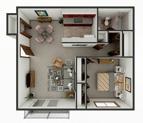 1 bedroom apartment floor plan