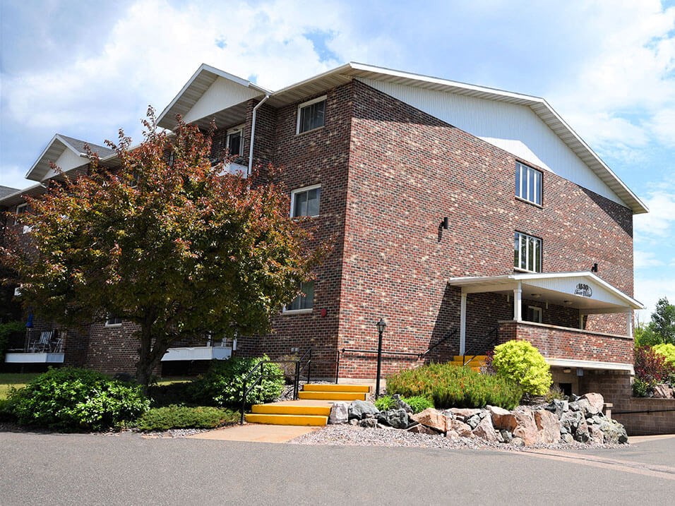 enterence of apartment building at tourville apartment