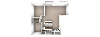 floor plan of two bedroom apt