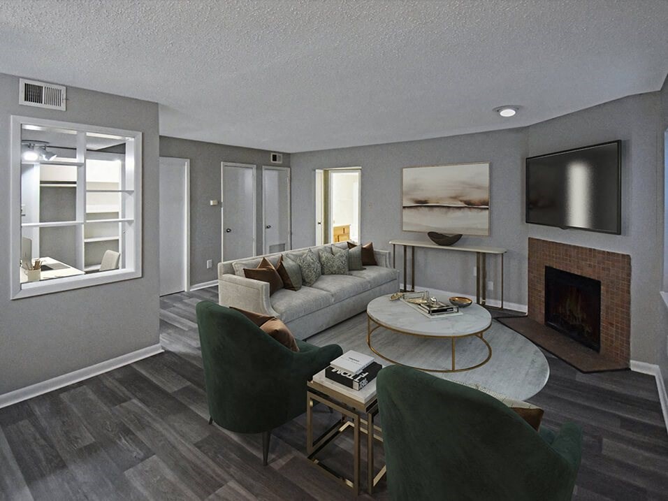 apartment living room in Little Rock