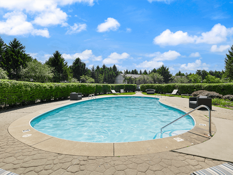 swimming pool at apartment community