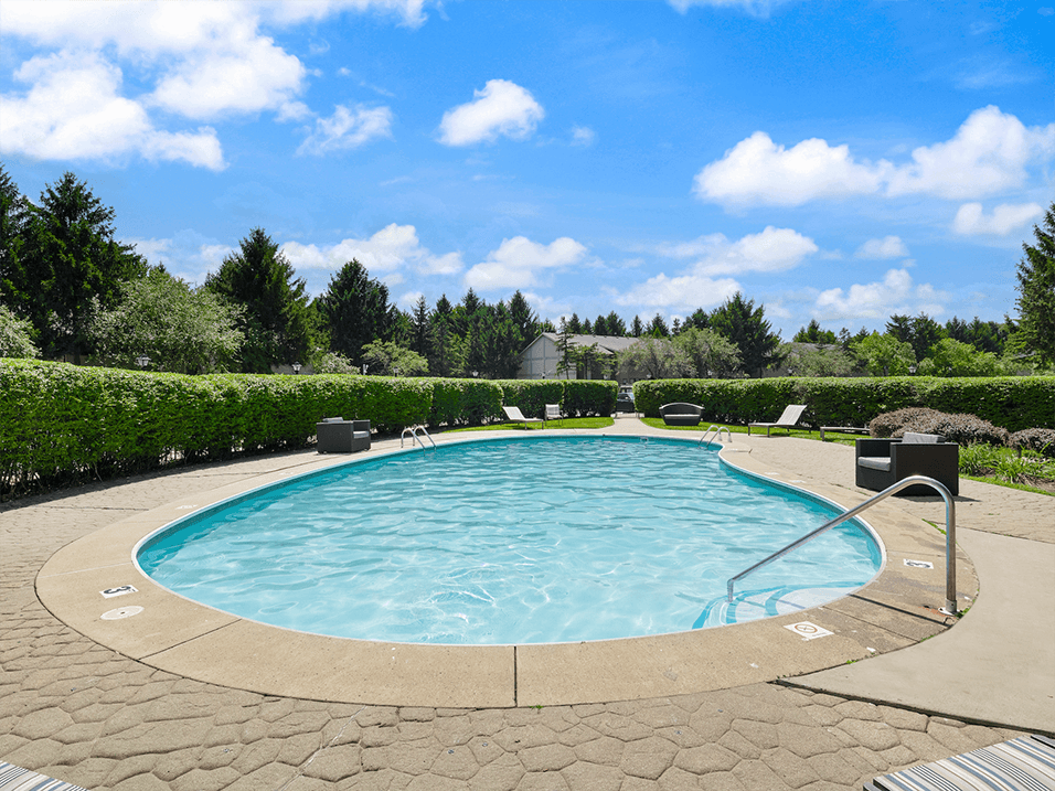 swimming pool at apartment community