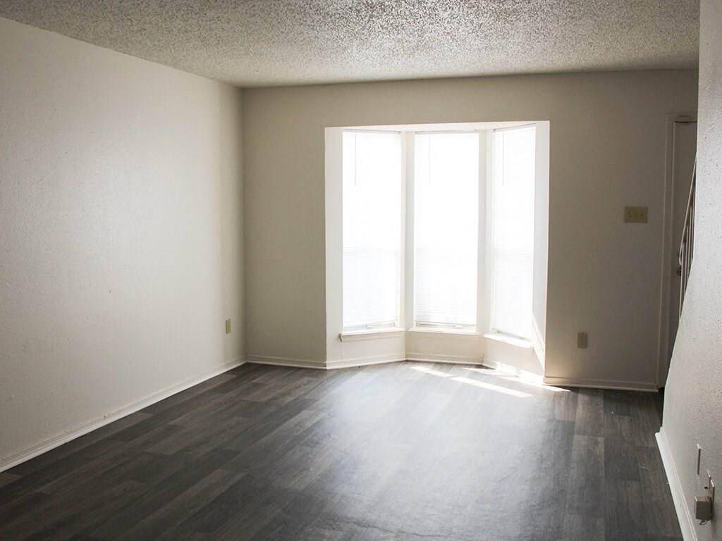 living room with wood style floors