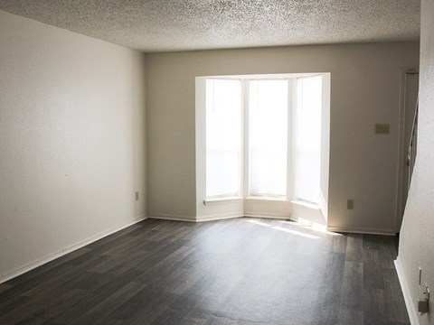 living room with wood style floors