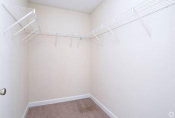walk in closets at The Landing apartments