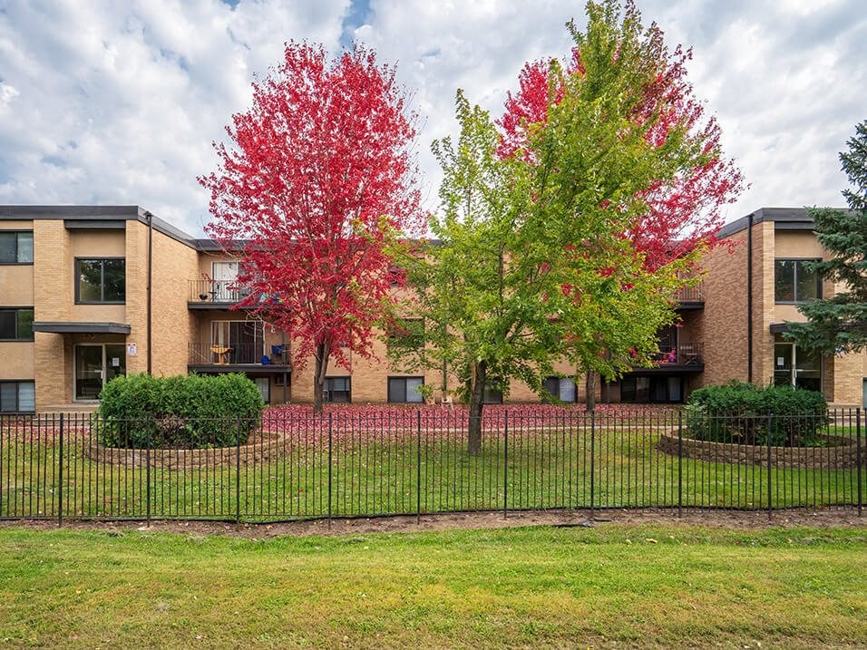 exterior of apartment building at west broadway apartments