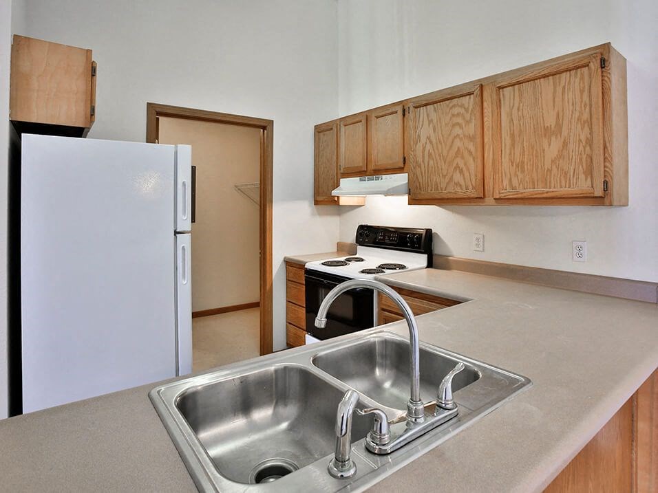 spacious countertops in willow crossings kitchen