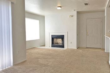 wood burning fireplace at Guymon OK apt