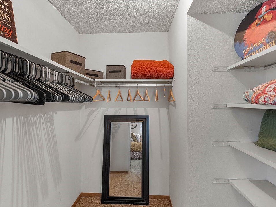 apartment with walk in closet