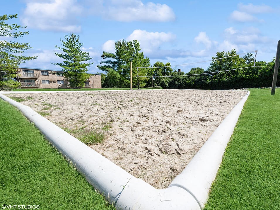a sand volleyball court