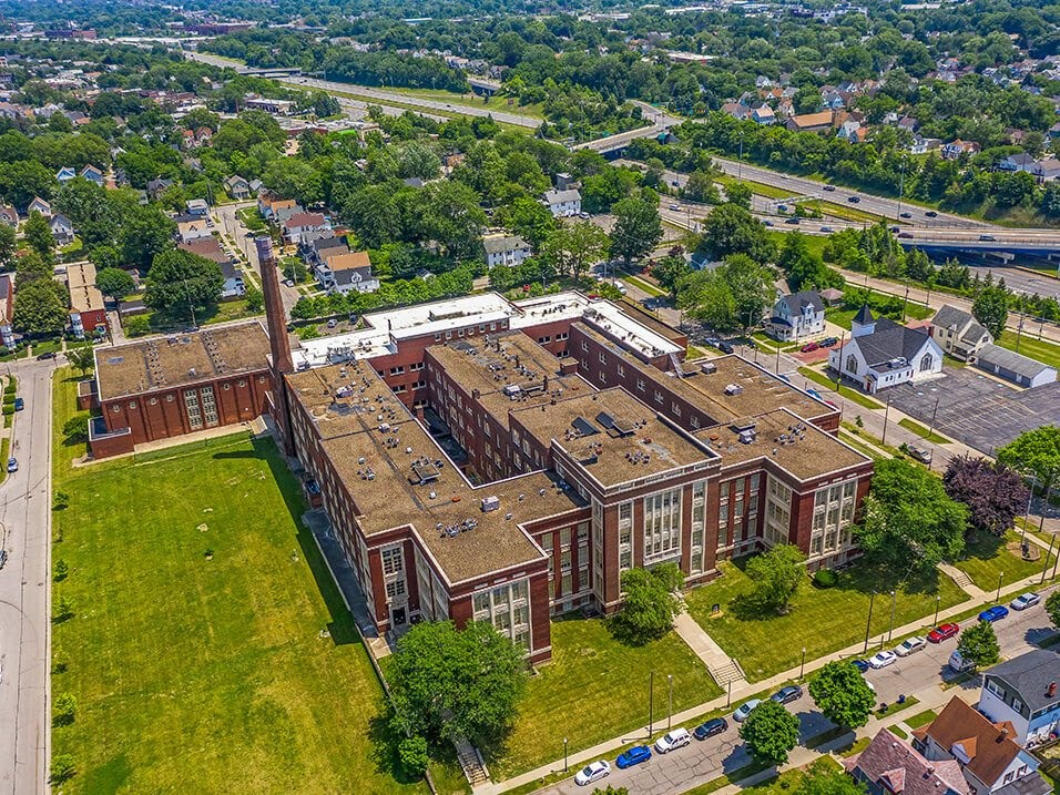Former High School converted into apartment Lofts