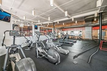 fitness room in the Brick Lofts
