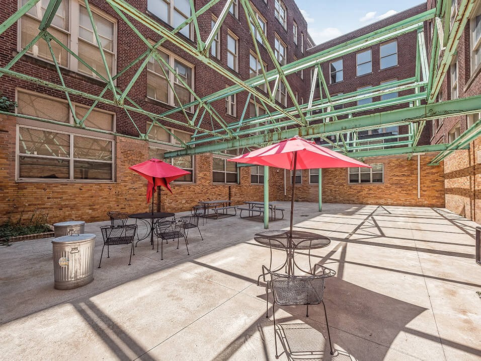 courtyard at The Brick Lofts