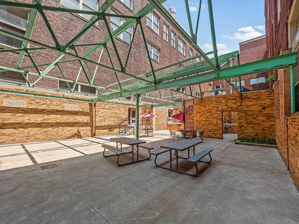 Interior Courtyard in apartment building