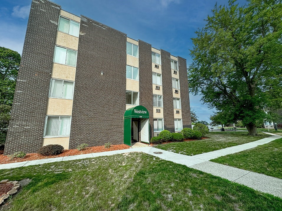 our apartments offer a walkway to the entrance of our building