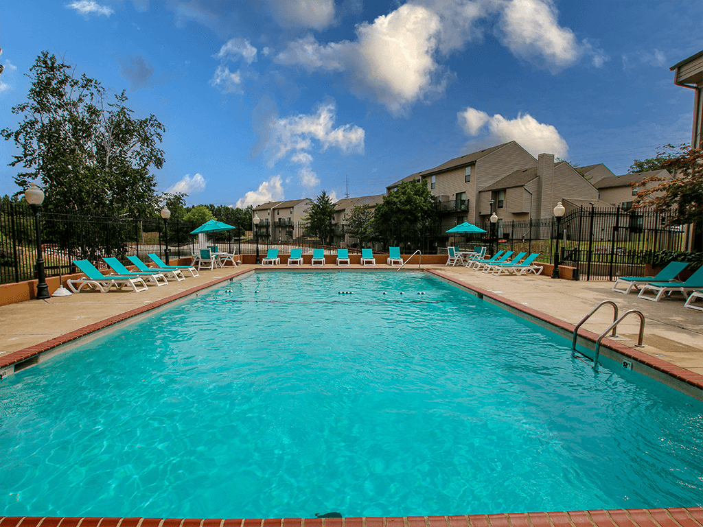 the swimming pool at our apartments