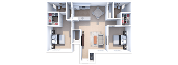 a floor plan of a two bedroom apartment