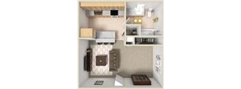 A small, modern bathroom with a toilet, sink, and shelves.