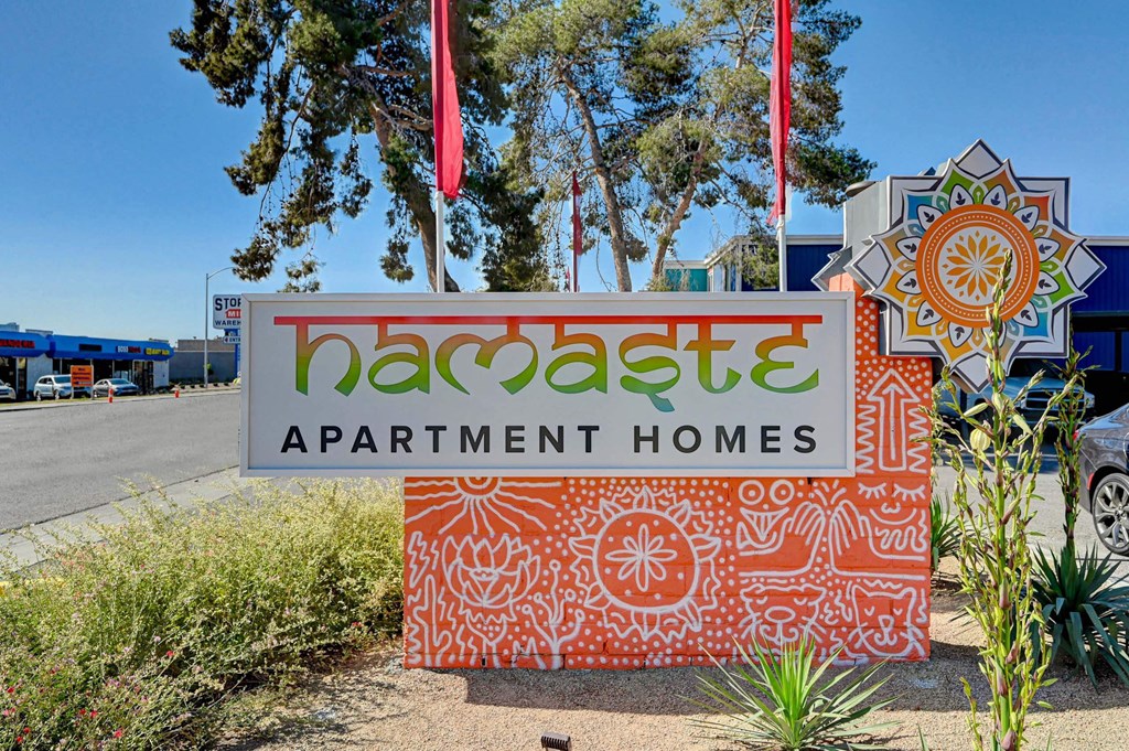Property Signage at Namaste Apartments, Nevada, 89102