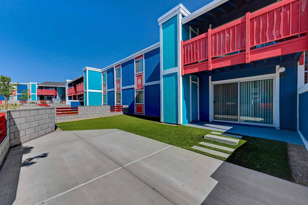 Courtyard Porch at Namaste Apartments, Nevada