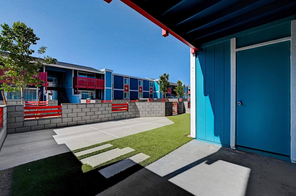 Backyard at Namaste Apartments, Las Vegas, NV, 89102