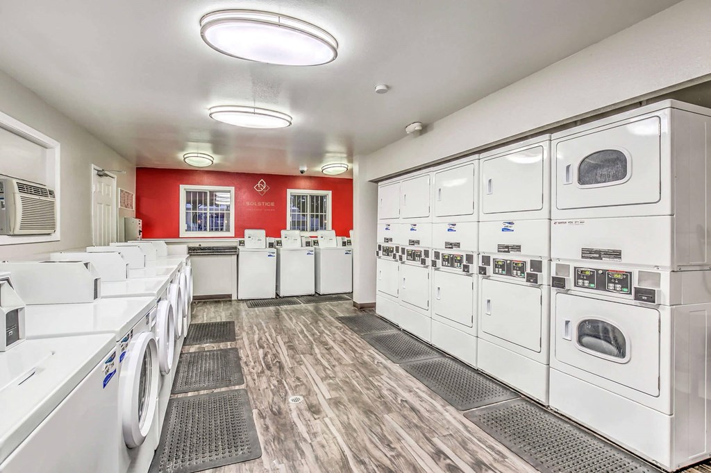 Modern Laundry Room at Solstice Apartment Homes, Las Vegas, NV