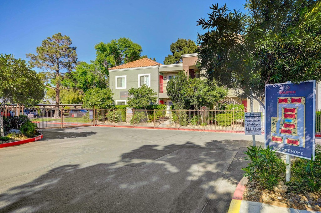 Gated Entrance at Solstice Apartment Homes, Las Vegas, NV