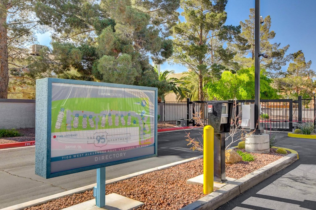 Property Signage at The 95 Apartments, Las Vegas, 89129