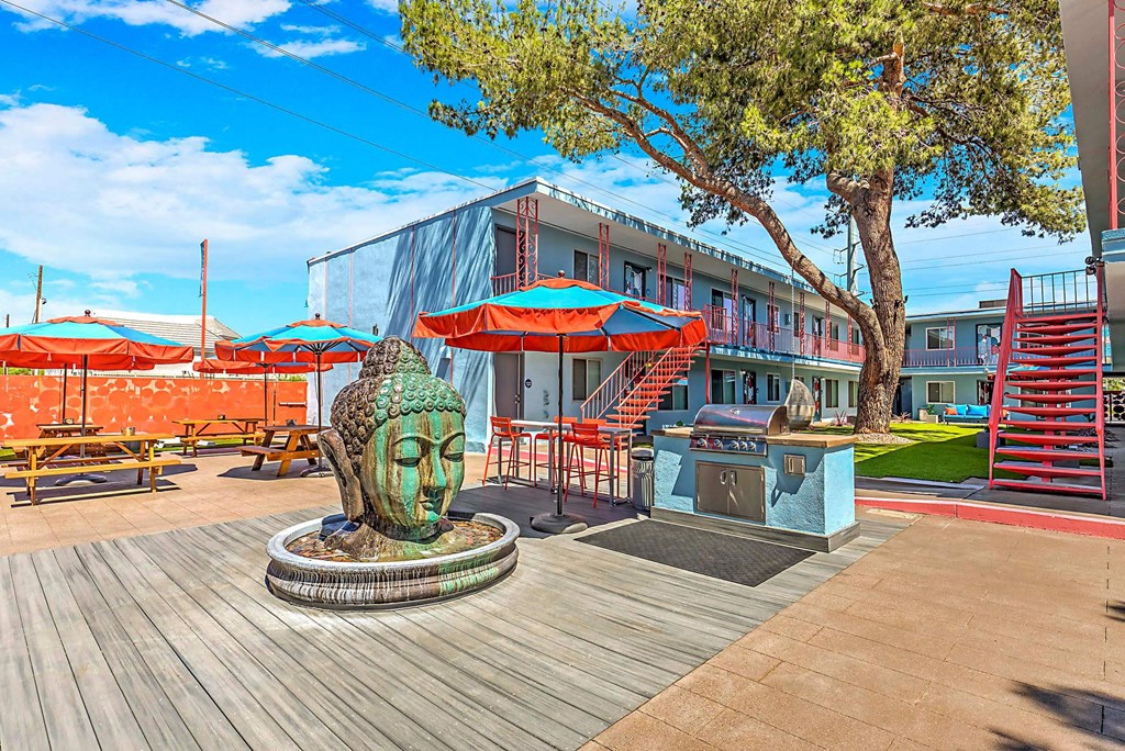 Grill Stations at The Neon Apartments, Las Vegas, Nevada