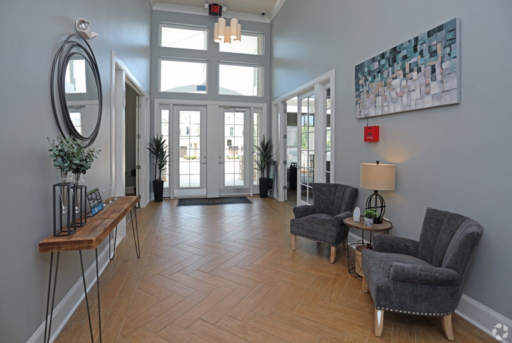 Clubhouse seating areas.