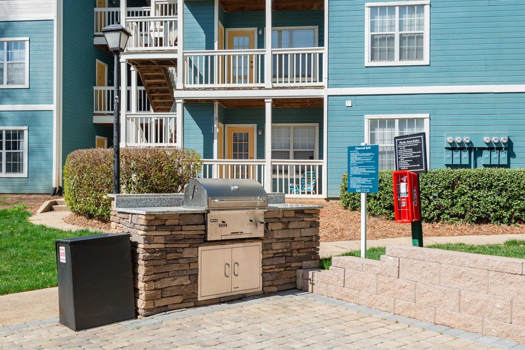 our apartments offer a clubhouse with a bbq