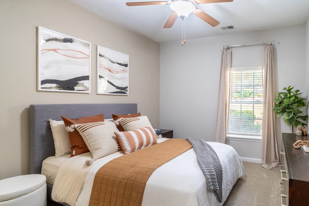 our apartments offer a bedroom with a king sized bed