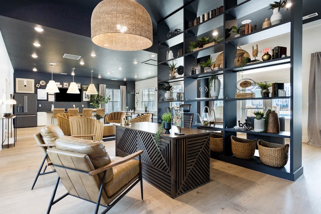 a view of the lobby at the hudson showroom in hoboken, nj