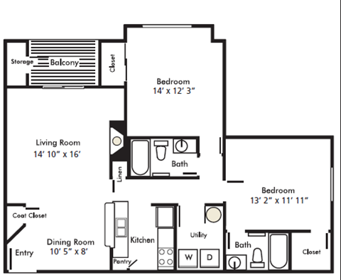a floor plan of a house with a bedroom and a living room