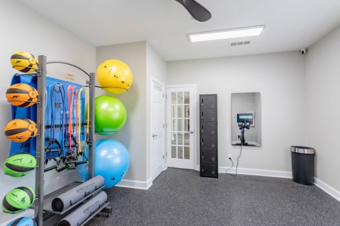 the preserve at ballantyne commons fitness room with exercise equipment