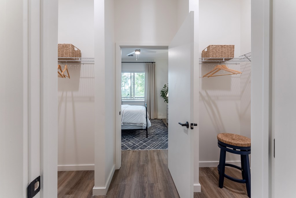 Large walk-in closet.