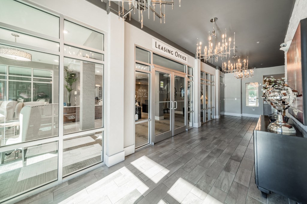 a view of the leasing office from the front of the building