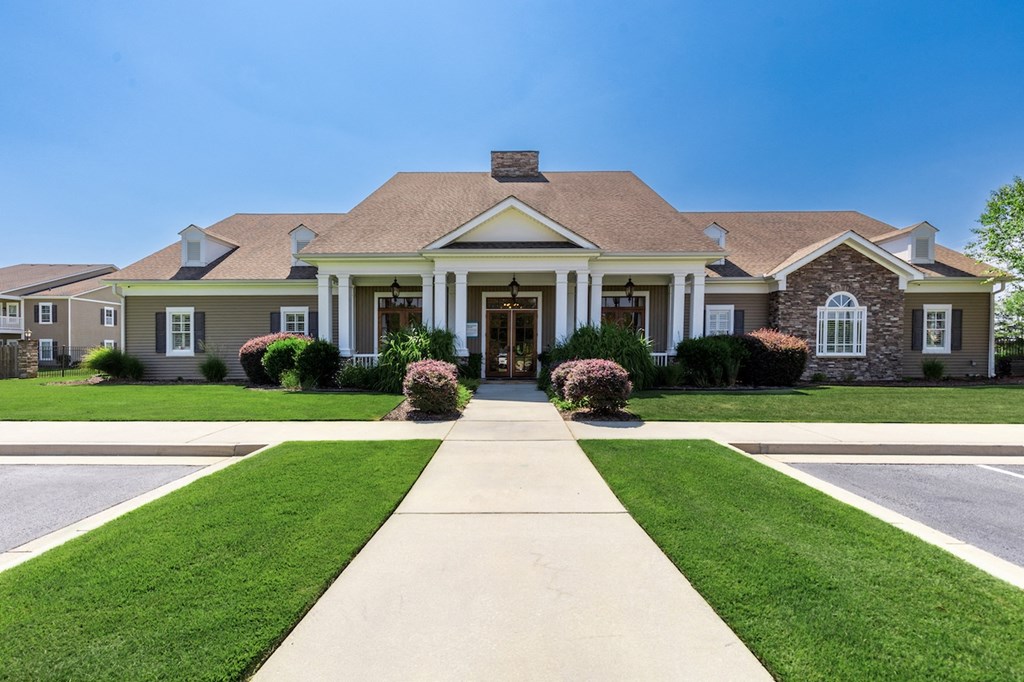 a large lawn in front of a house