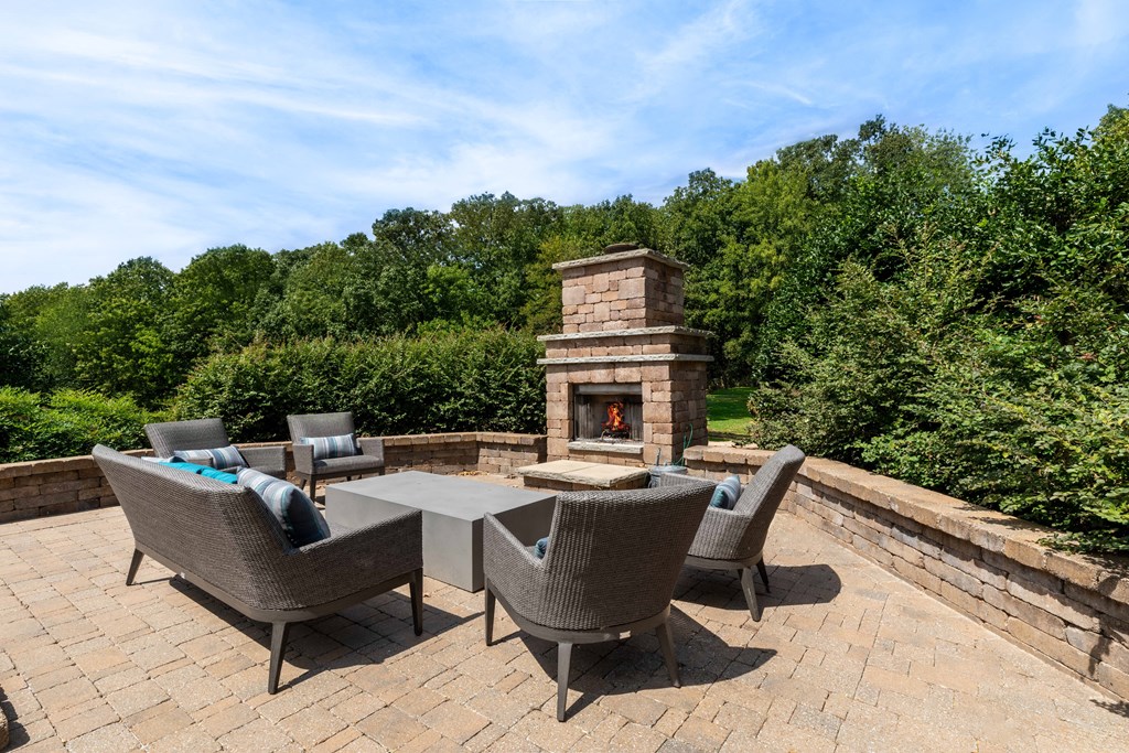 Fireplace at Swimming Pool