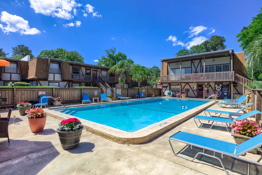 the pool is available for residents to enjoy