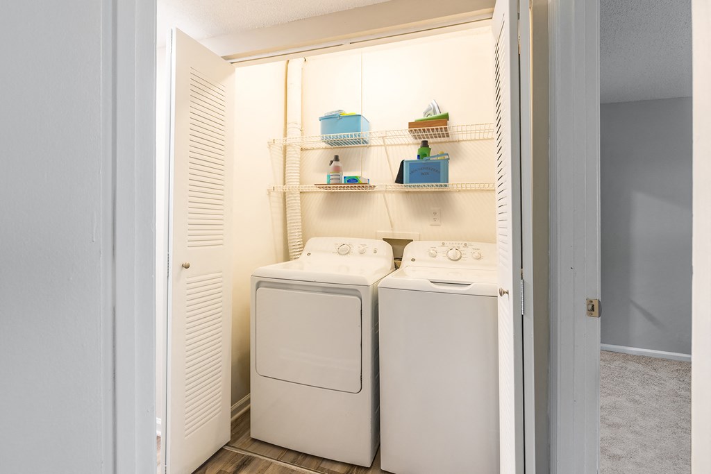 our apartments have a laundry room with a washer and dryer