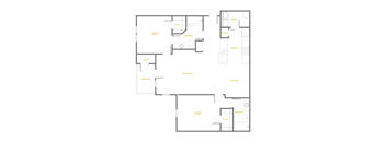 a floor plan of an apartment with a bedroom and a living room