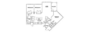 a drawing of a floor plan of a house