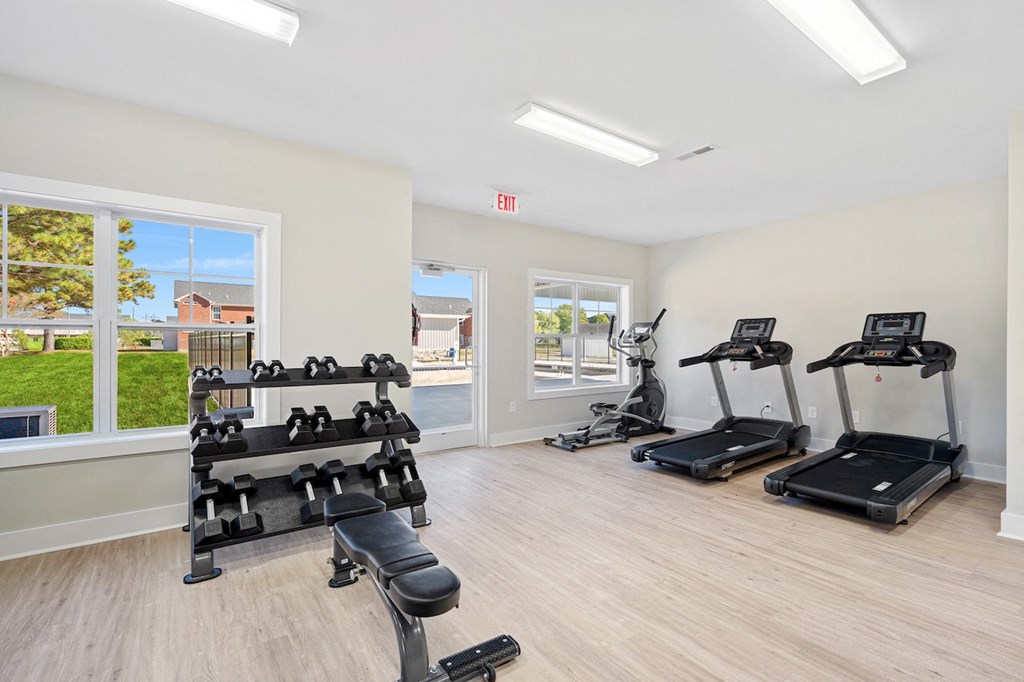 the preserve at ballantyne commons fitness room with exercise equipment