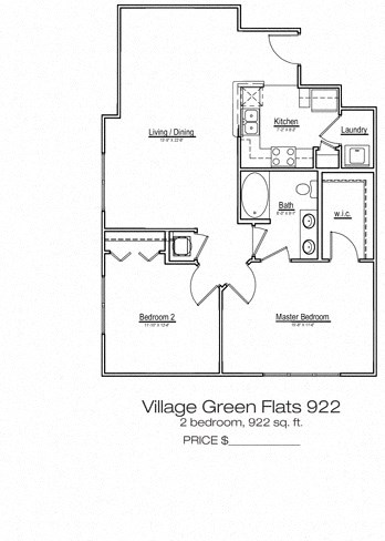 Village Green Flats Apartment Home at Main Street Square