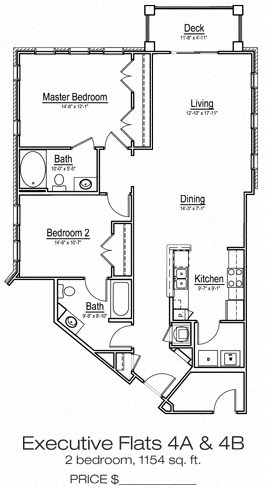 Executive Flats Floor Plan at Main Street Square